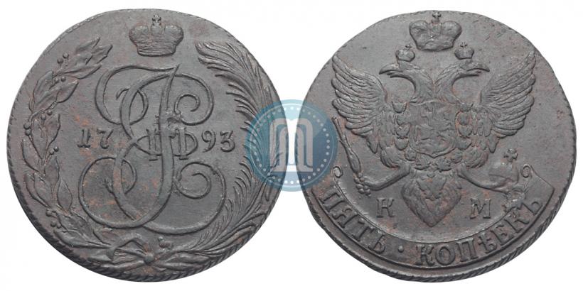 Picture 5 kopecks 1793 year КМ 
