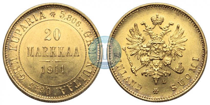 Picture 20 markkaa 1911 year L 