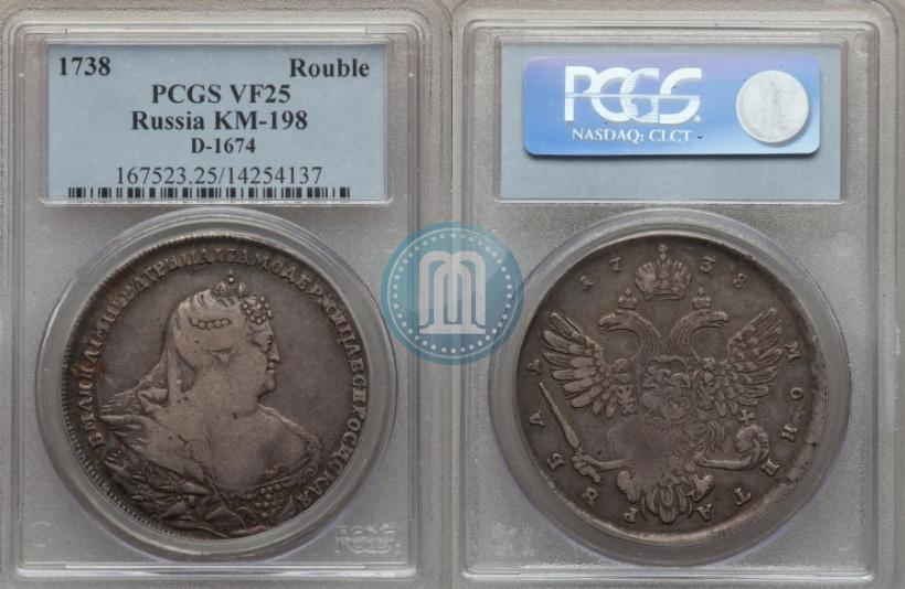 Picture 1 rouble 1738 year  "Moscow type"