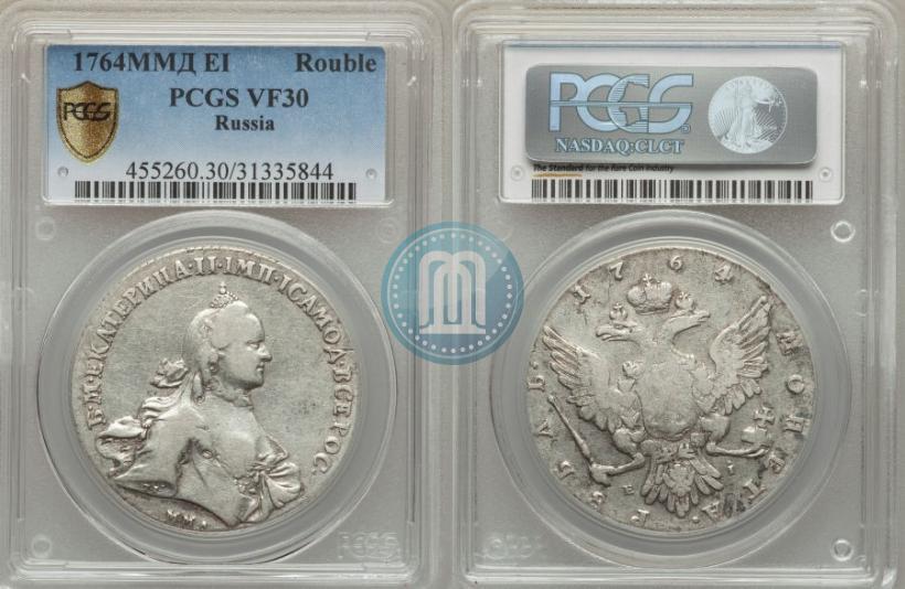 Фото 1 рубль 1764 года ММД-EI 