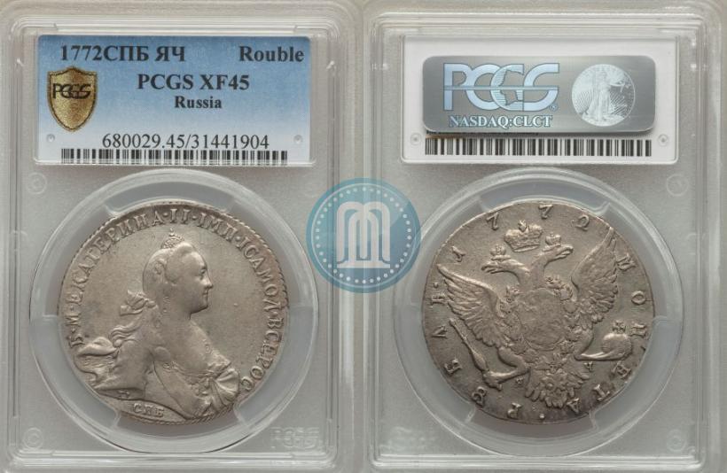 Picture 1 rouble 1772 year СПБ-ЯЧ-Т.I. 