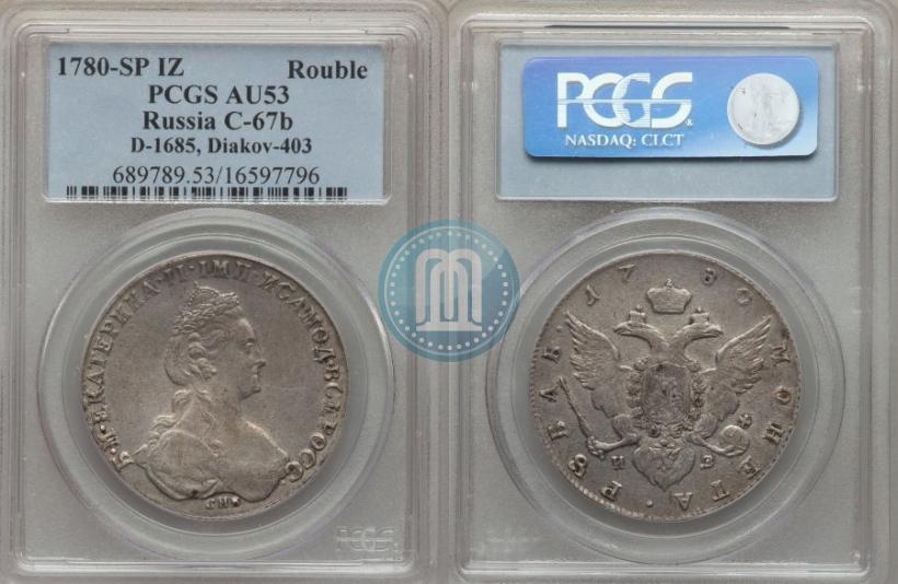 Picture 1 rouble 1780 year СПБ-ИЗ 