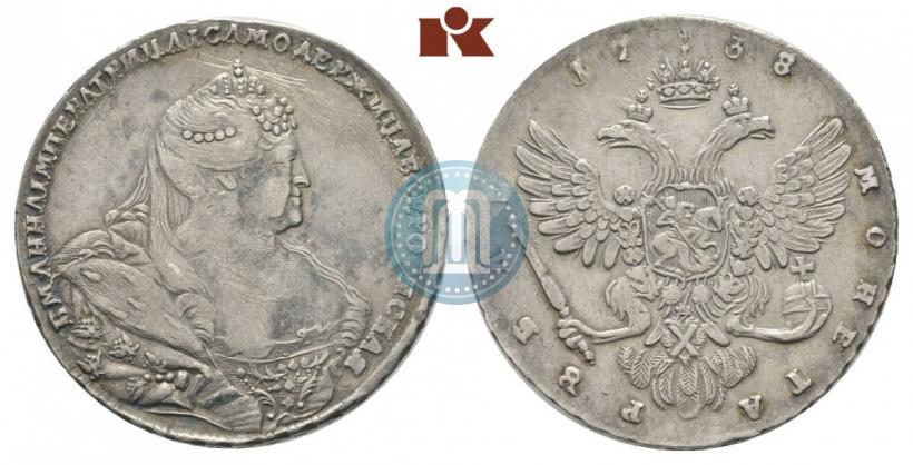 Picture 1 rouble 1738 year  "Moscow type"
