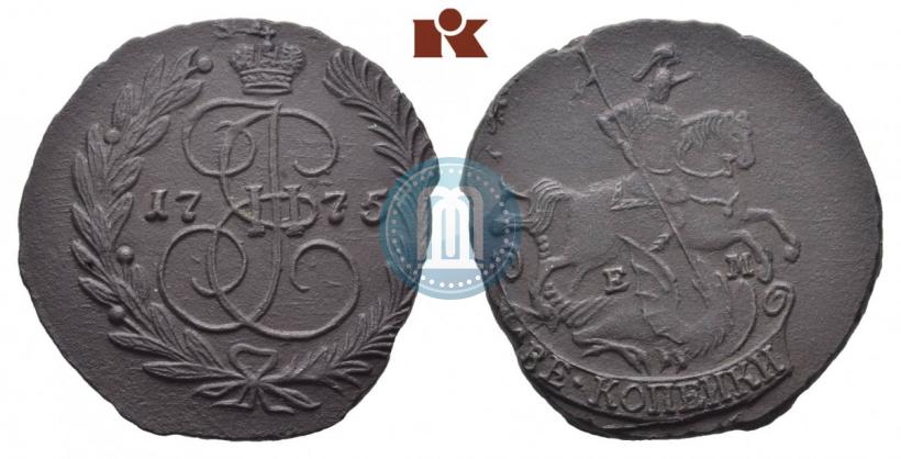 Фото 2 копейки 1775 года ЕМ 
