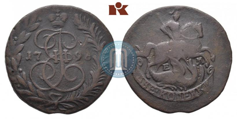Фото 2 копейки 1796 года ЕМ 
