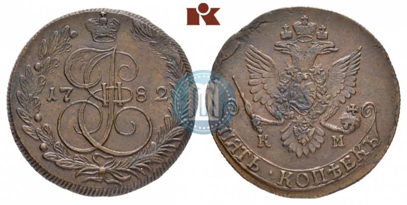 Picture 5 kopecks 1782 year КМ 