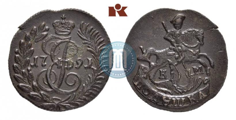 Фото Полушка 1791 года КМ 