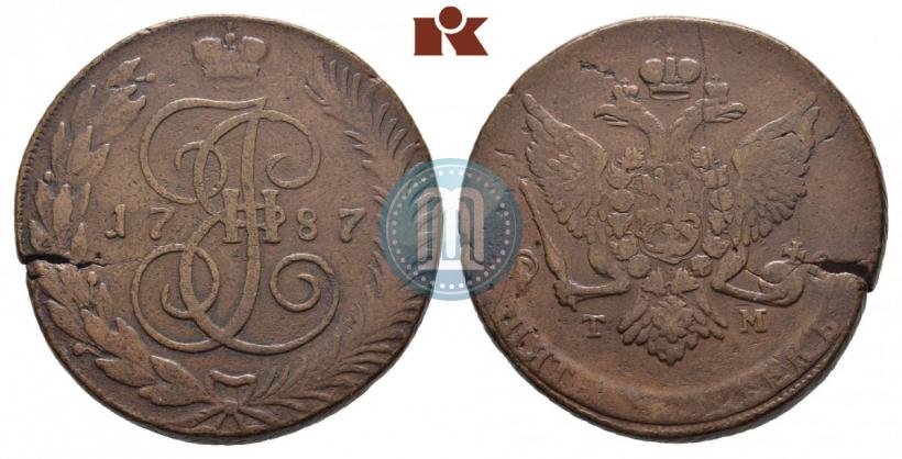 Picture 5 kopecks 1787 year ТМ 