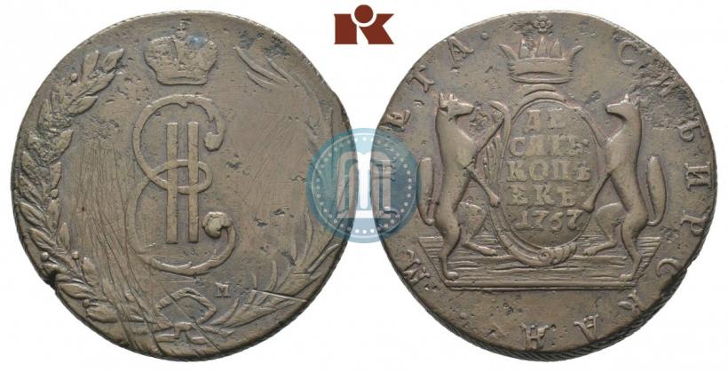 Picture 10 kopecks 1767 year КМ 