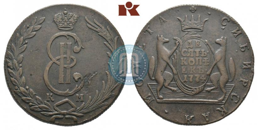 Picture 10 kopecks 1774 year КМ 