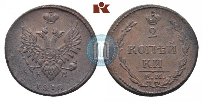 Picture 2 kopecks 1810 year ЕМ-НМ 