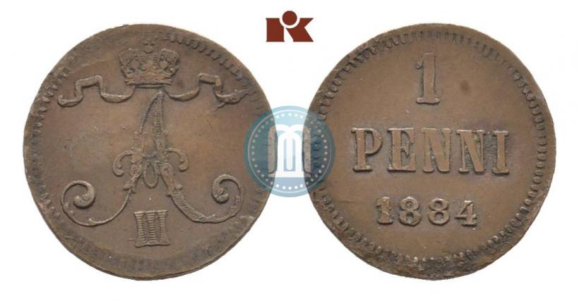 Picture 1 penni 1884 year  