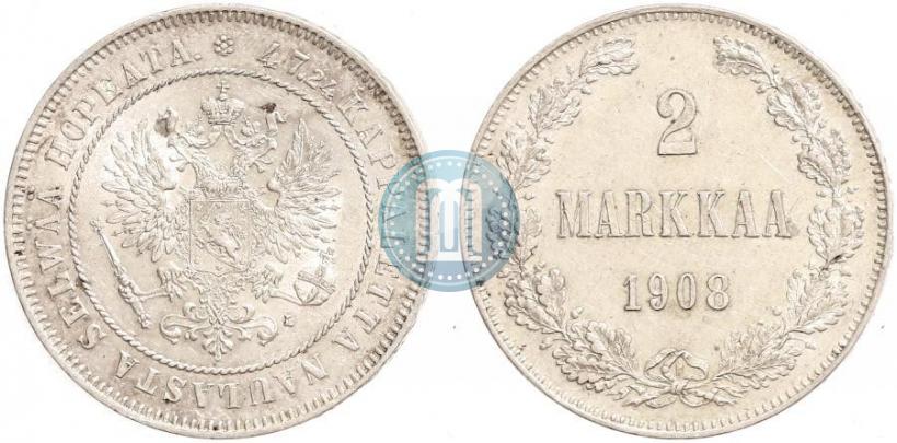 Picture 2 markkaa 1908 year L 