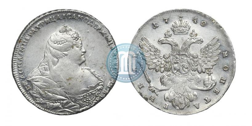 Picture 1 rouble 1740 year  "Moscow type"