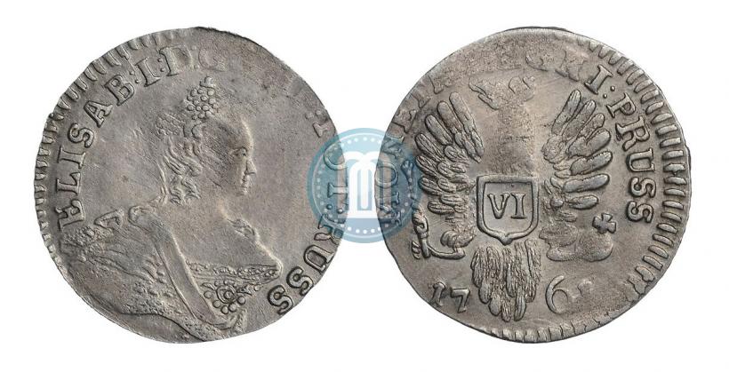 Picture 6 groszy 1761 year  