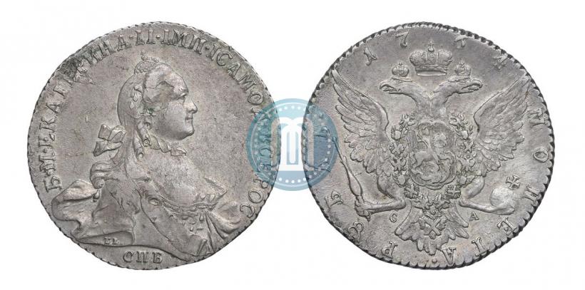 Picture 1 rouble 1764 year СПБ-СА 