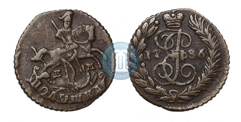 Фото Полушка 1786 года ЕМ 