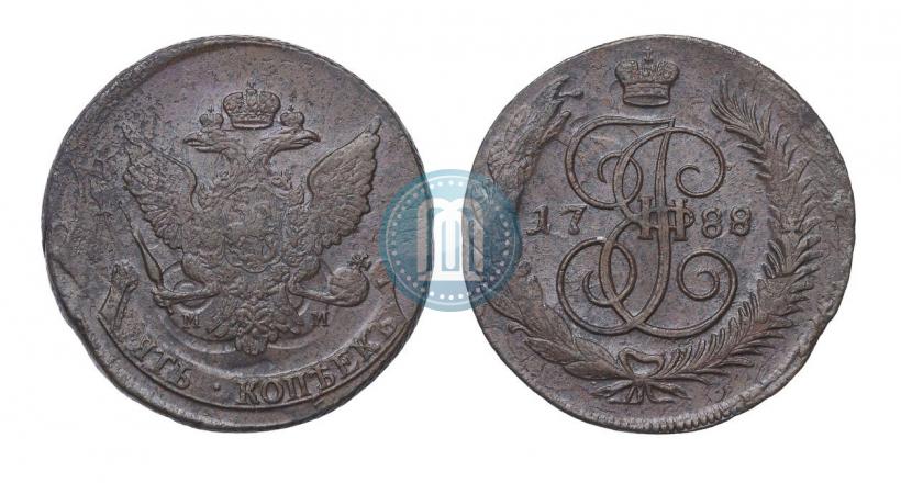 Picture 5 kopecks 1788 year ММ 