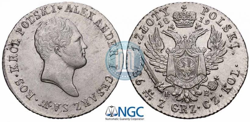 Picture 1 złoty 1819 year IB 