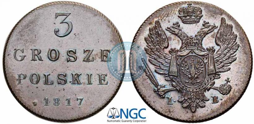 Фото 3 гроша 1817 года IB 