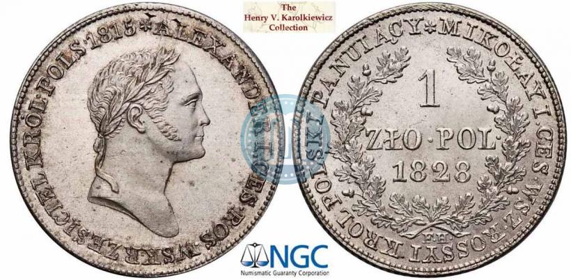 Picture 1 złoty 1828 year FH 