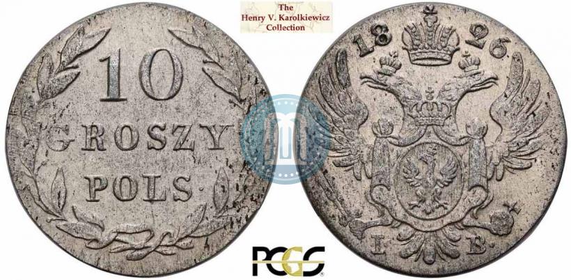 Picture 10 groszy 1826 year IB 