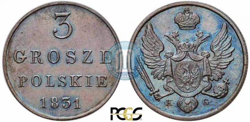 Picture 3 grosze 1831 year KG 