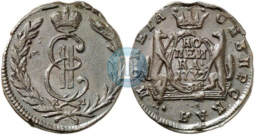 Фото 1 копейка 1772 года КМ 