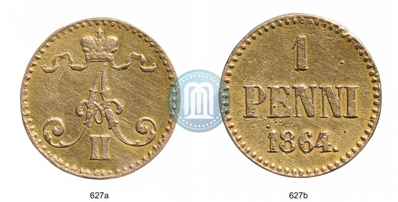 Фото 1 пенни 1864 года  