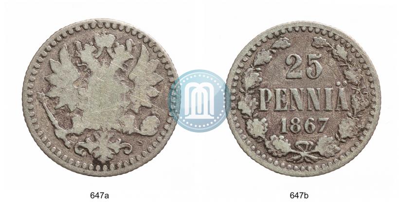 Фото 25 пенни 1867 года S 
