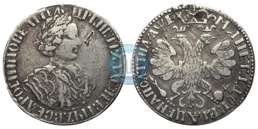Фото Полтина 1705 года  "Уборная"