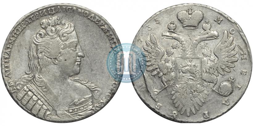 Фото 1 рубль 1733 года  