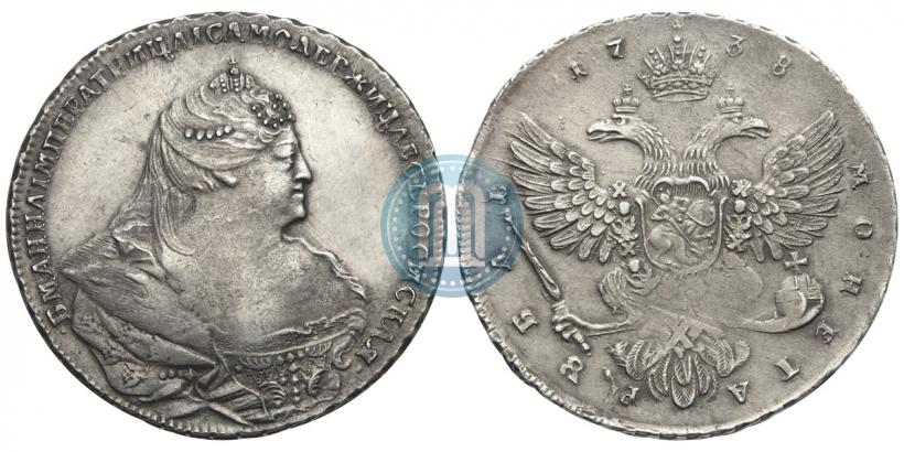 Picture 1 rouble 1738 year  "Moscow type"