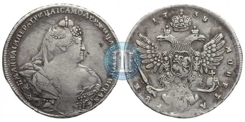 Picture 1 rouble 1738 year  "Moscow type"