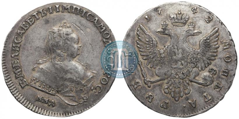 Picture 1 rouble 1742 year ММД 