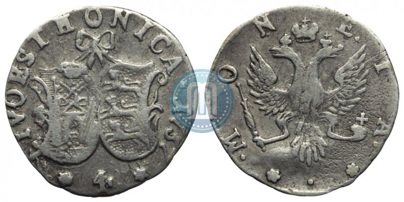 Фото 4 копейки 1757 года  "Ливонез"