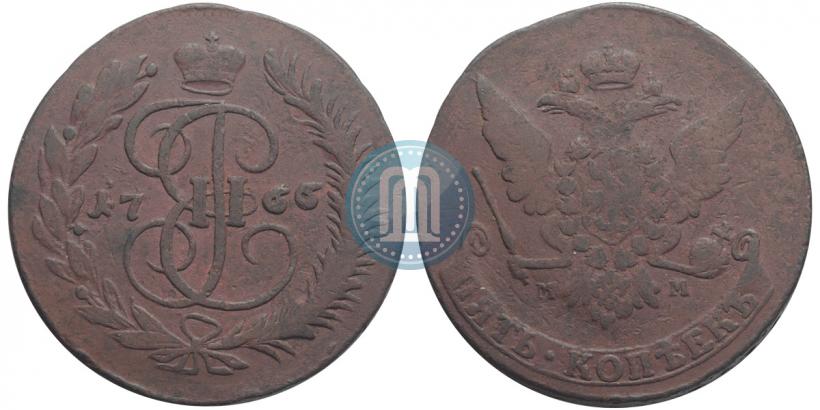 Picture 5 kopecks 1766 year ММ 