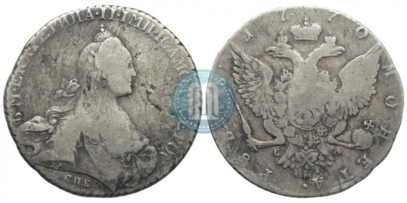 Фото 1 рубль 1770 года СПБ-СА 