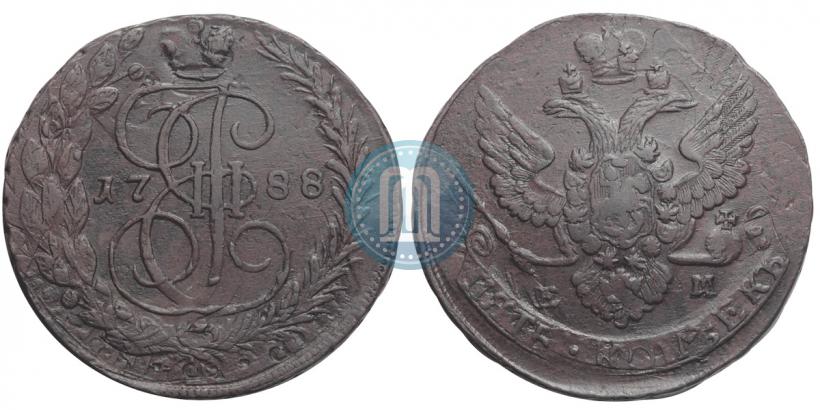 Фото 5 копеек 1783 года ЕМ 