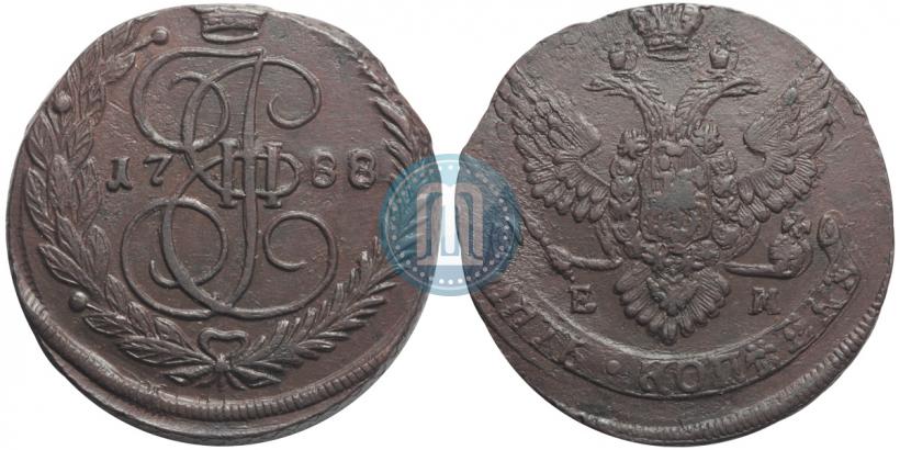Фото 5 копеек 1783 года ЕМ 