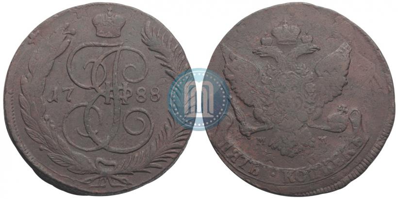 Picture 5 kopecks 1788 year ММ 