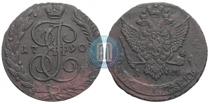 Picture 5 kopecks 1790 year АМ 