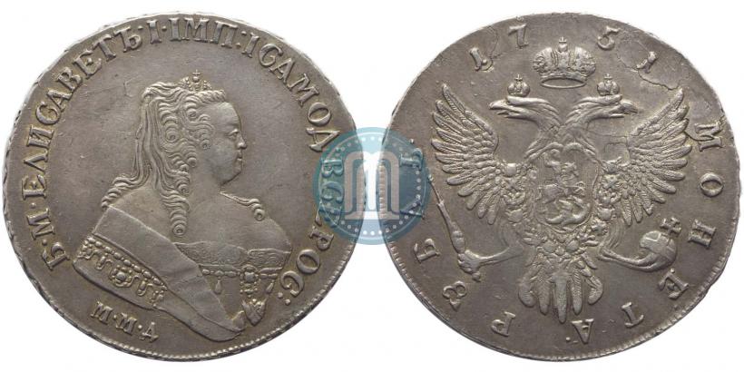 Picture 1 rouble 1751 year ММД 