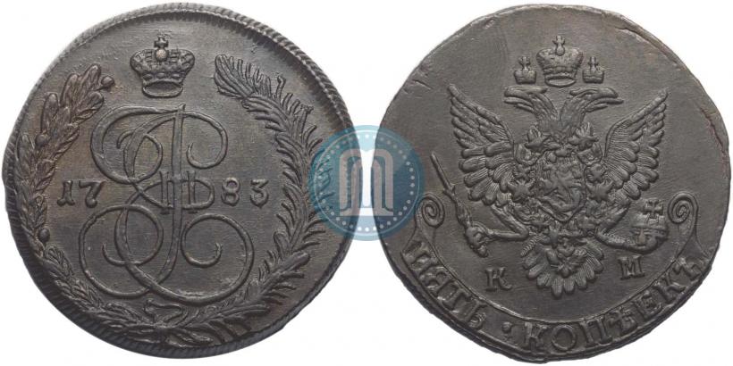 Picture 5 kopecks 1783 year КМ 