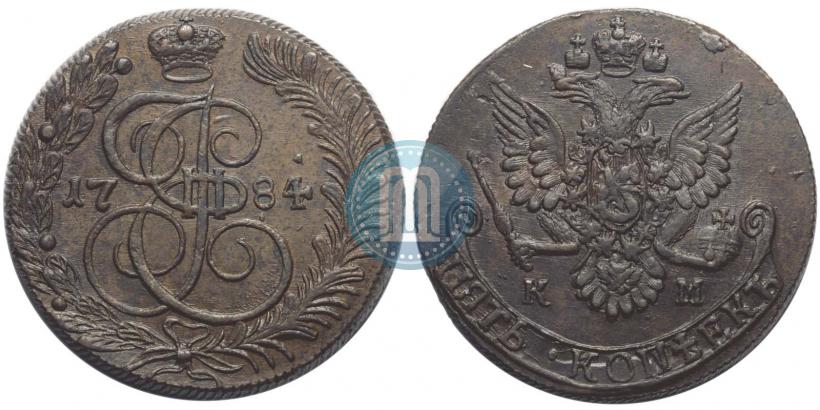 Picture 5 kopecks 1784 year КМ 