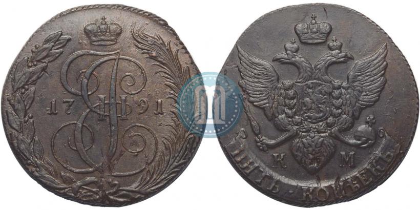 Picture 5 kopecks 1791 year КМ 