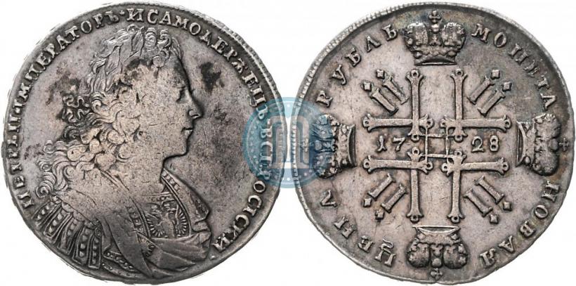 Фото 1 рубль 1728 года  "Тип 1728"