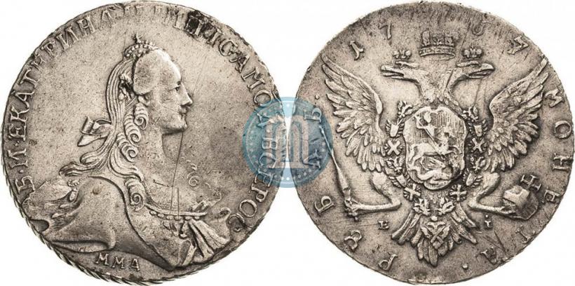 Фото 1 рубль 1767 года ММД-EI 
