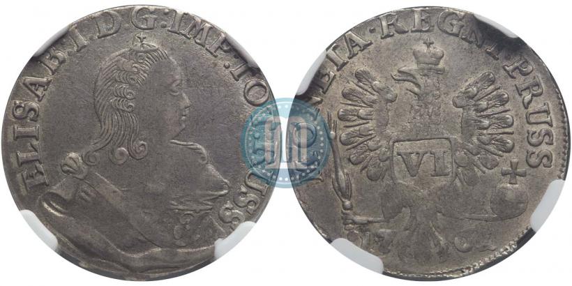 Picture 6 groszy 1761 year  