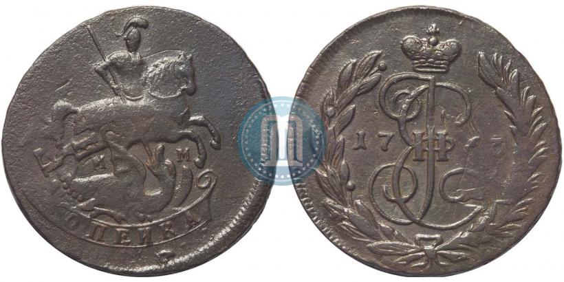 Фото 1 копейка 1763 года ММ 